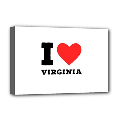 I Love Virginia Deluxe Canvas 18  X 12  (stretched) by ilovewhateva