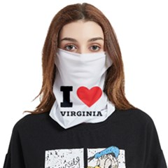 I Love Virginia Face Covering Bandana (two Sides) by ilovewhateva