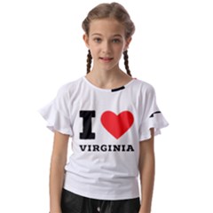 I Love Virginia Kids  Cut Out Flutter Sleeves by ilovewhateva