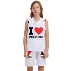 I Love Virginia Kids  Basketball Mesh Set