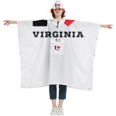 I Love Virginia Women s Hooded Rain Ponchos by ilovewhateva