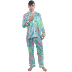 Jellyfish Animal Translucent Men s Long Sleeve Satin Pajamas Set