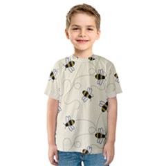 Insects Bees Digital Paper Kids  Sport Mesh Tee