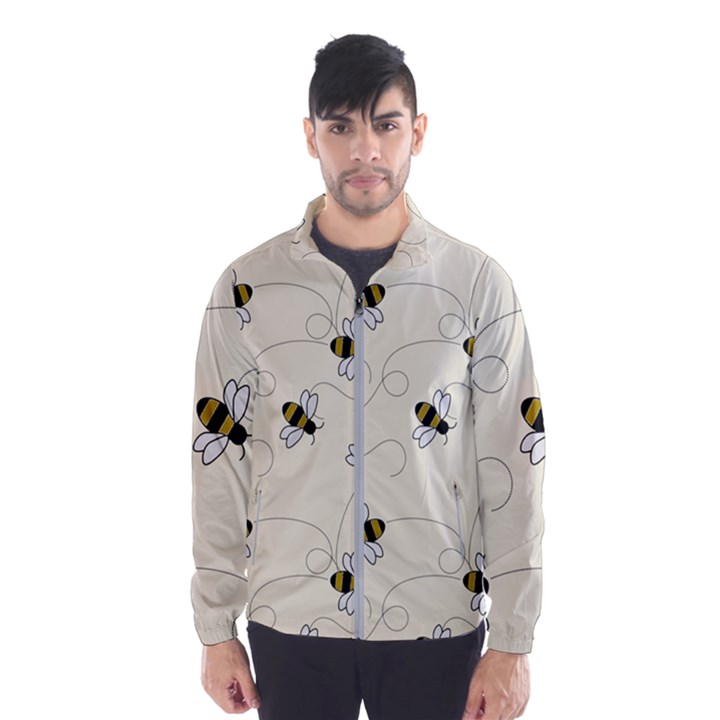 Insects Bees Digital Paper Men s Windbreaker