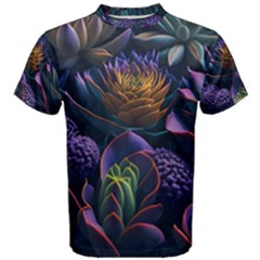 Ai Generated Succulents Flowers Men s Cotton Tee by Semog4