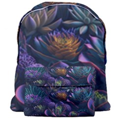 Ai Generated Succulents Flowers Giant Full Print Backpack by Semog4