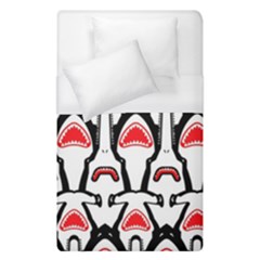 Hammerhead Shark Pattern Bg-red Duvet Cover (single Size) by Giving