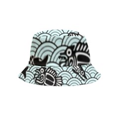Fish Koi Ocean Sea Oriental Waves Bucket Hat (kids) by Semog4
