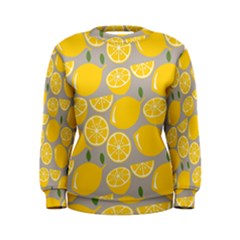 Lemon Background Lemon Wallpaper Women s Sweatshirt by Semog4