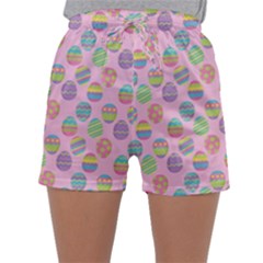 Egg Easter Eggs Pastel Digital Art Sleepwear Shorts by Semog4