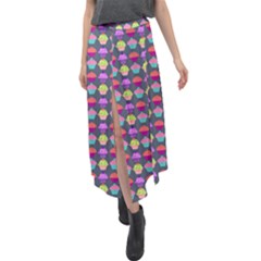 Pattern 212 Velour Split Maxi Skirt by GardenOfOphir