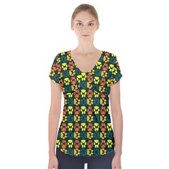 Pattern 215 Short Sleeve Front Detail Top