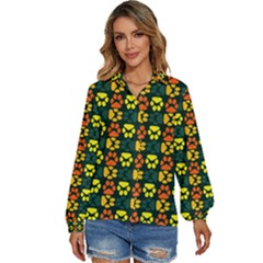 Pattern 215 Women s Long Sleeve Button Down Shirt