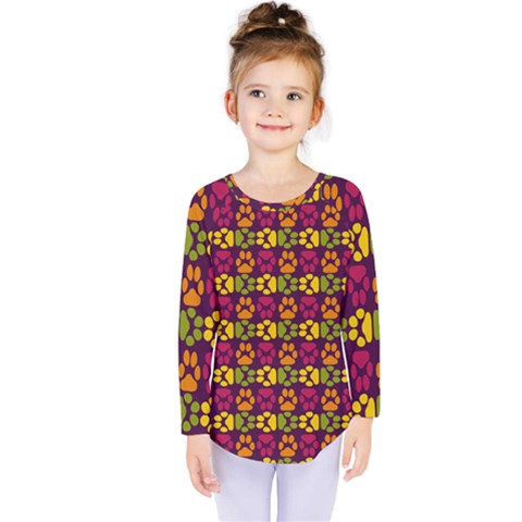 Pattern 218 Kids  Long Sleeve Tee by GardenOfOphir