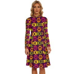 Pattern 218 Long Sleeve Shirt Collar A-line Dress by GardenOfOphir