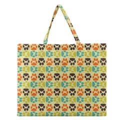 Pattern 220 Zipper Large Tote Bag