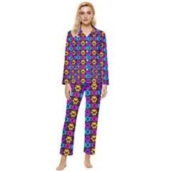 Pattern 221 Womens  Long Sleeve Velvet Pocket Pajamas Set by GardenOfOphir