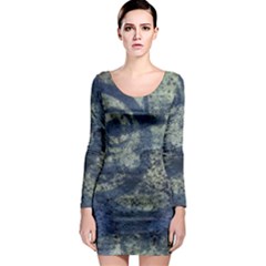 Elemental Beauty Abstract Print Long Sleeve Bodycon Dress by dflcprintsclothing