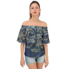 Elemental Beauty Abstract Print Off Shoulder Short Sleeve Top by dflcprintsclothing