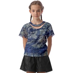 Elemental Beauty Abstract Print Kids  Front Cut Tee