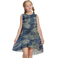 Elemental Beauty Abstract Print Kids  Frill Swing Dress by dflcprintsclothing