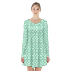 Pattern 235 Long Sleeve Velvet V-neck Dress by GardenOfOphir