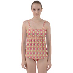 Pattern 256 Twist Front Tankini Set by GardenOfOphir