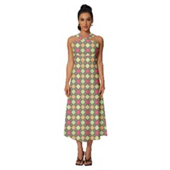 Pattern 257 Sleeveless Cross Front Cocktail Midi Chiffon Dress by GardenOfOphir