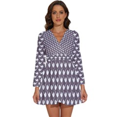 Pattern 282 Long Sleeve V-neck Chiffon Dress  by GardenOfOphir