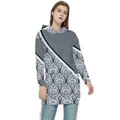 Pattern 287 Women s Long Oversized Pullover Hoodie by GardenOfOphir