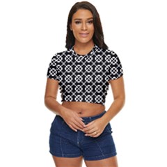 Pattern 288 Side Button Cropped Tee by GardenOfOphir