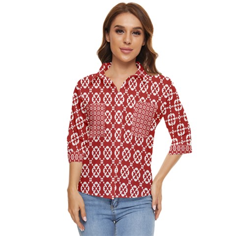 Pattern 291 Women s Quarter Sleeve Pocket Shirt by GardenOfOphir