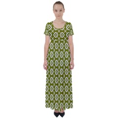 Pattern 297 High Waist Short Sleeve Maxi Dress