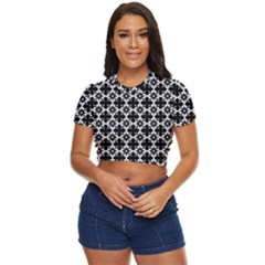 Pattern 300 Side Button Cropped Tee by GardenOfOphir