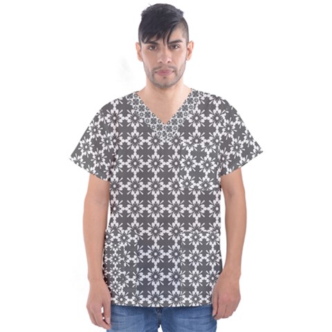 Pattern 301 Men s V-neck Scrub Top by GardenOfOphir