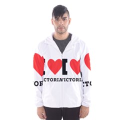 I Love Victoria Men s Hooded Windbreaker