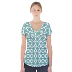 Pattern 307 Short Sleeve Front Detail Top by GardenOfOphir