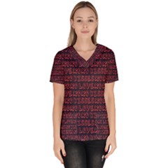 Pattern 312 Women s V-neck Scrub Top by GardenOfOphir