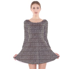 Pattern 315 Long Sleeve Velvet Skater Dress