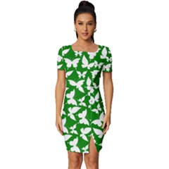 Pattern 327 Fitted Knot Split End Bodycon Dress