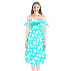Pattern 330 Shoulder Tie Bardot Midi Dress by GardenOfOphir
