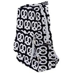 Black And White Pretzel Illustrations Pattern Travelers  Backpack by GardenOfOphir