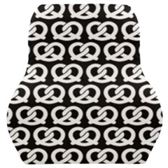 Black And White Pretzel Illustrations Pattern Car Seat Back Cushion  by GardenOfOphir