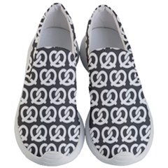 Gray Pretzel Illustrations Pattern Women s Lightweight Slip Ons by GardenOfOphir