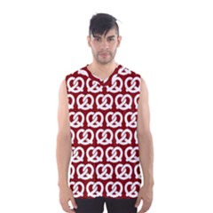 Red Pretzel Illustrations Pattern Men s Basketball Tank Top by GardenOfOphir