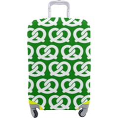 Green Pretzel Illustrations Pattern Luggage Cover (large) by GardenOfOphir