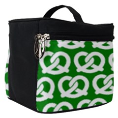 Green Pretzel Illustrations Pattern Make Up Travel Bag (Small)