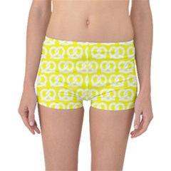Yellow Pretzel Illustrations Pattern Boyleg Bikini Bottoms by GardenOfOphir