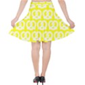 Yellow Pretzel Illustrations Pattern Velvet High Waist Skirt View2