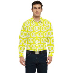 Yellow Pretzel Illustrations Pattern Men s Long Sleeve  Shirt by GardenOfOphir